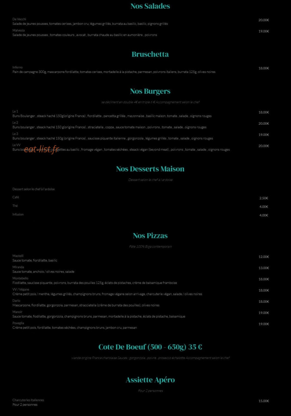 Le Manoir — carte page 1