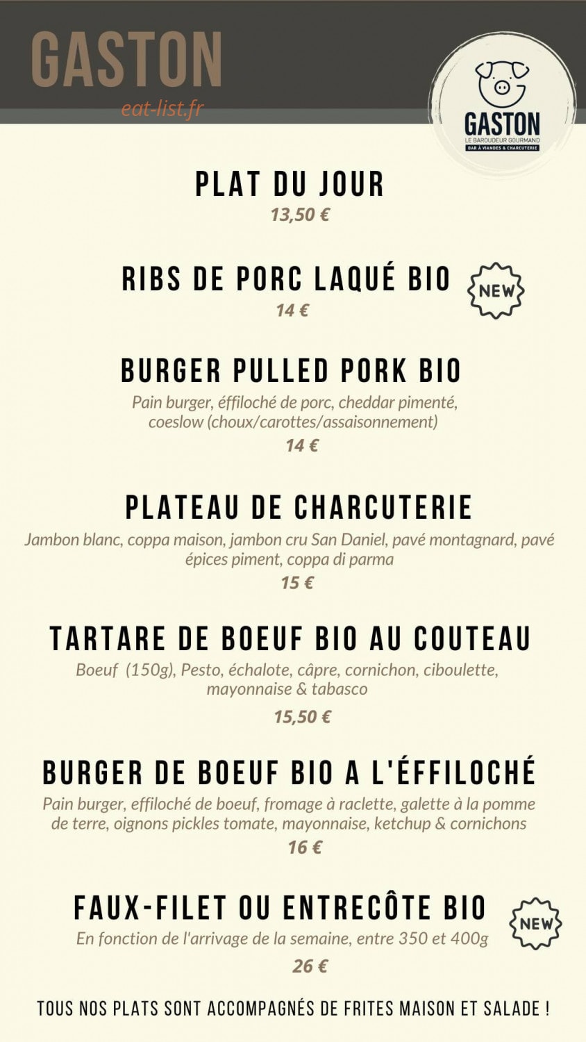 Les P'tites Halles — carte page 1