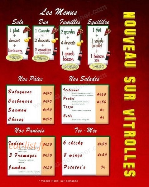 Maë pizza — carte page 2