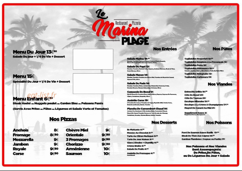 Marina plage — carte page 1