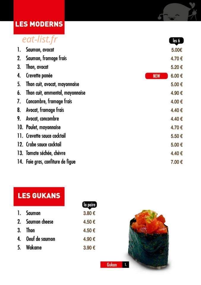 Modern Sushi — carte page 4