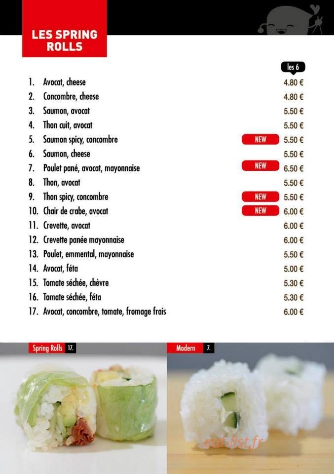 Modern Sushi — carte page 2