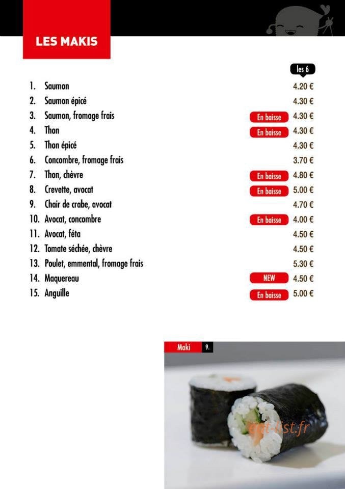 Modern Sushi — carte page 5
