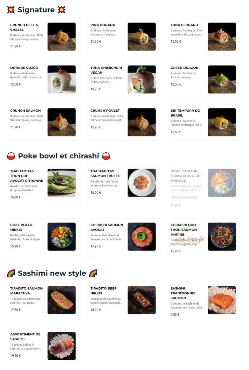 NKI sushi — carte page 4