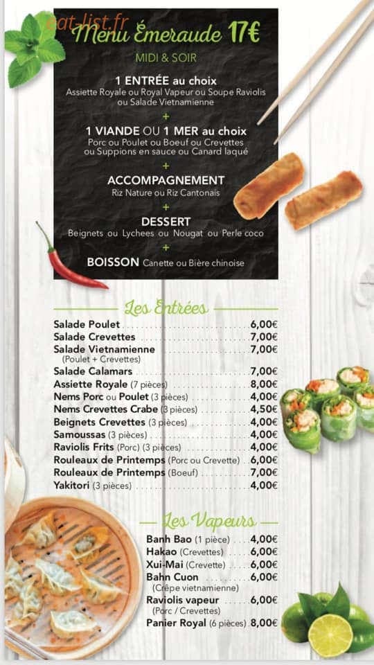 O'Chinois — carte page 1