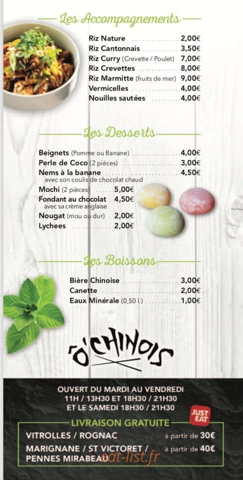 O'Chinois — carte page 3