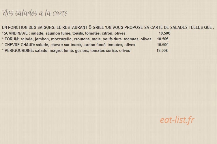 Ô Grill'On — carte page 7
