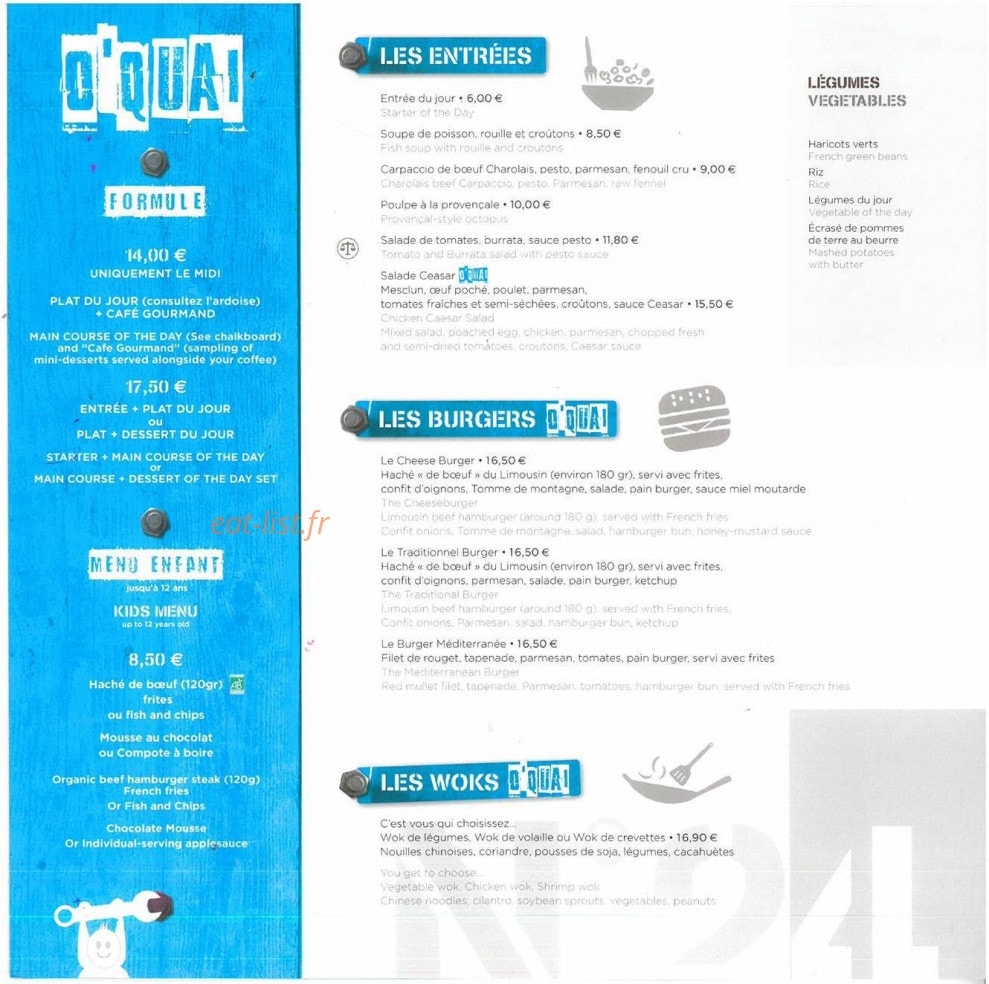 O Quai — carte page 1