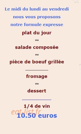 Restaurant Le Griffon — carte page 1