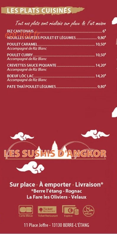 Les sushis d’angkor — carte page 2
