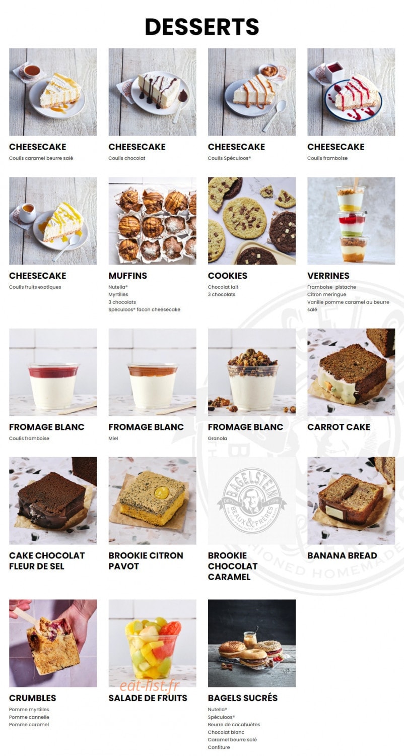 Bagelstein — carte page 3