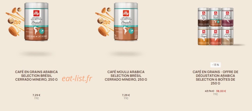 Illy Café — carte page 1
