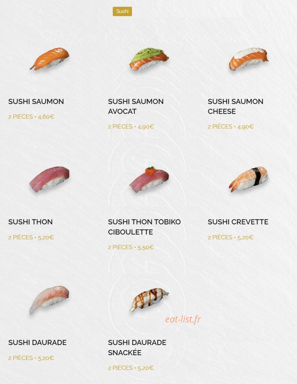 Kaly Sushi — carte page 7