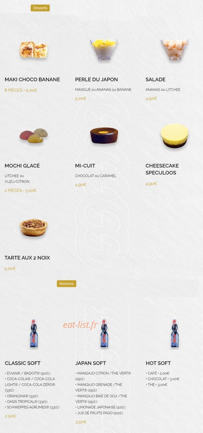 Kaly Sushi — carte page 12
