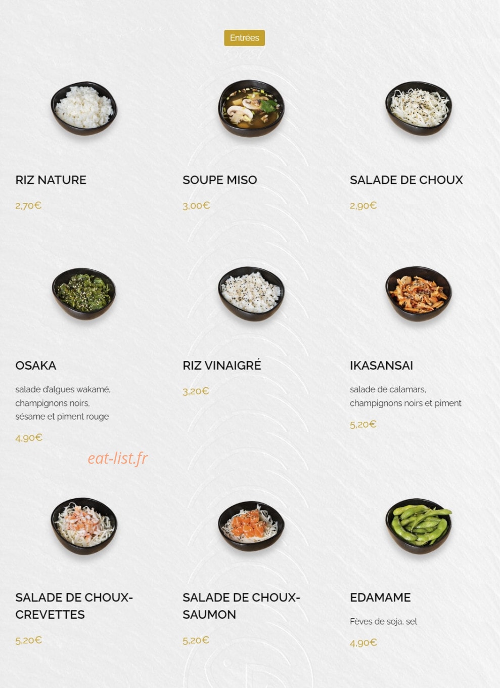 Kaly Sushi — carte page 3