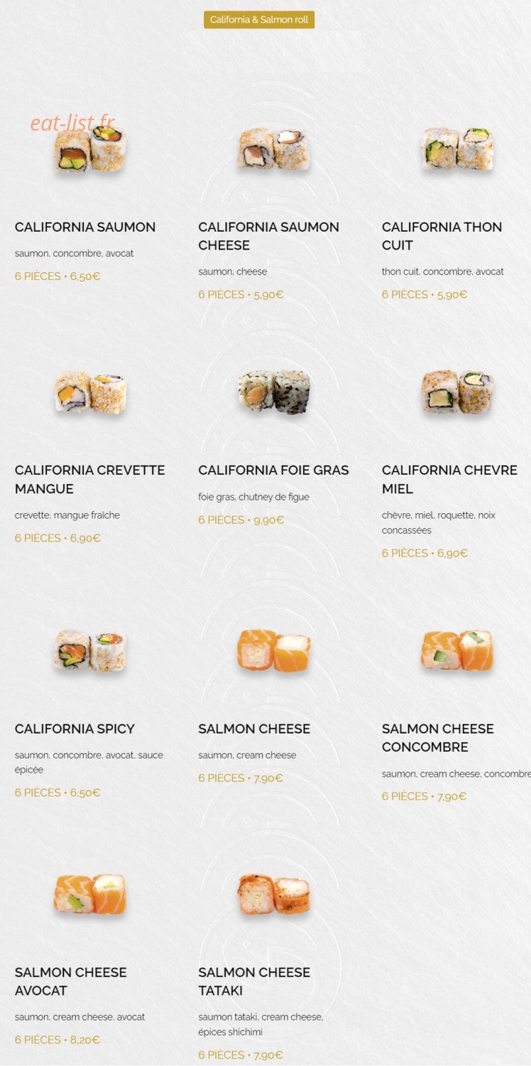 Kaly Sushi — carte page 9