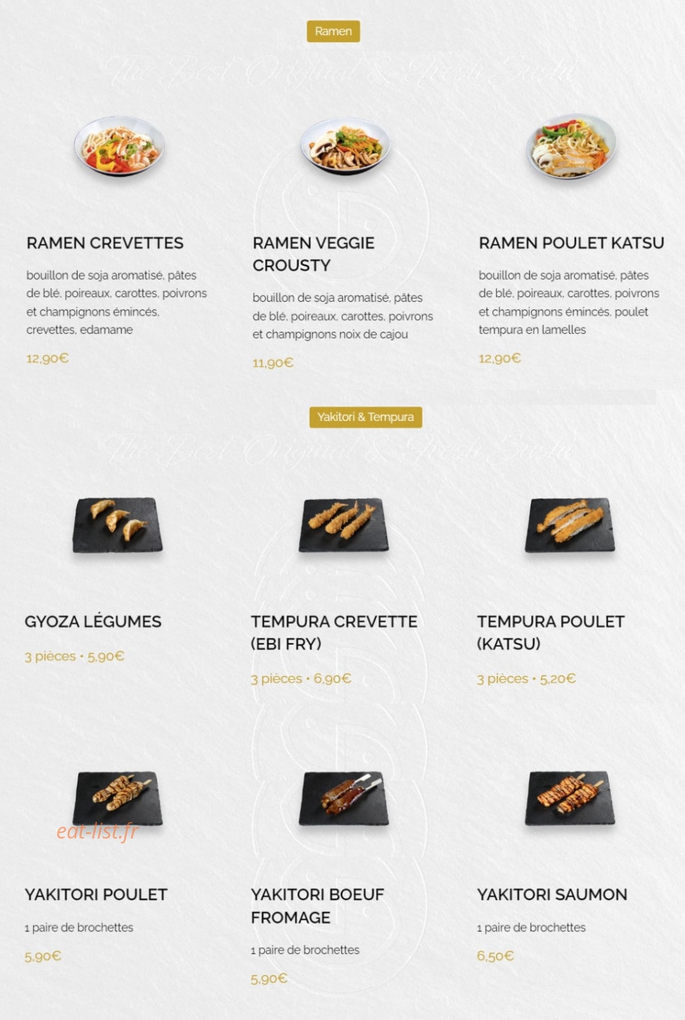 Kaly Sushi — carte page 5