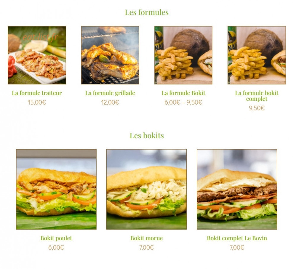 La Bokiterie — carte page 3