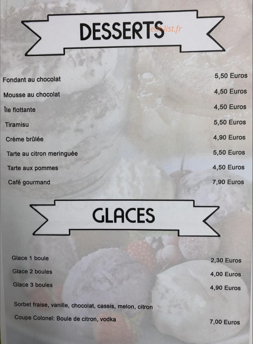 Pizzeria La Douda — carte page 8