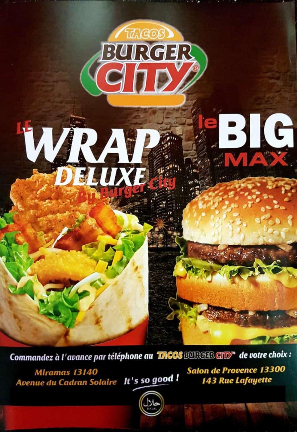 Tacos Burger City — carte page 1