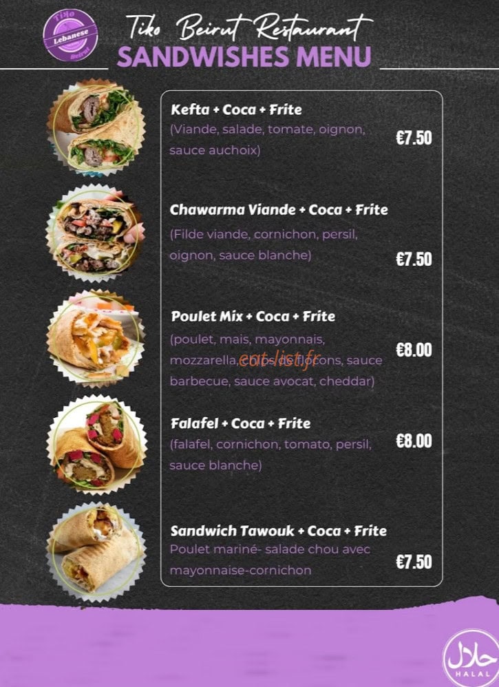 Tiko Beirut — carte page 2
