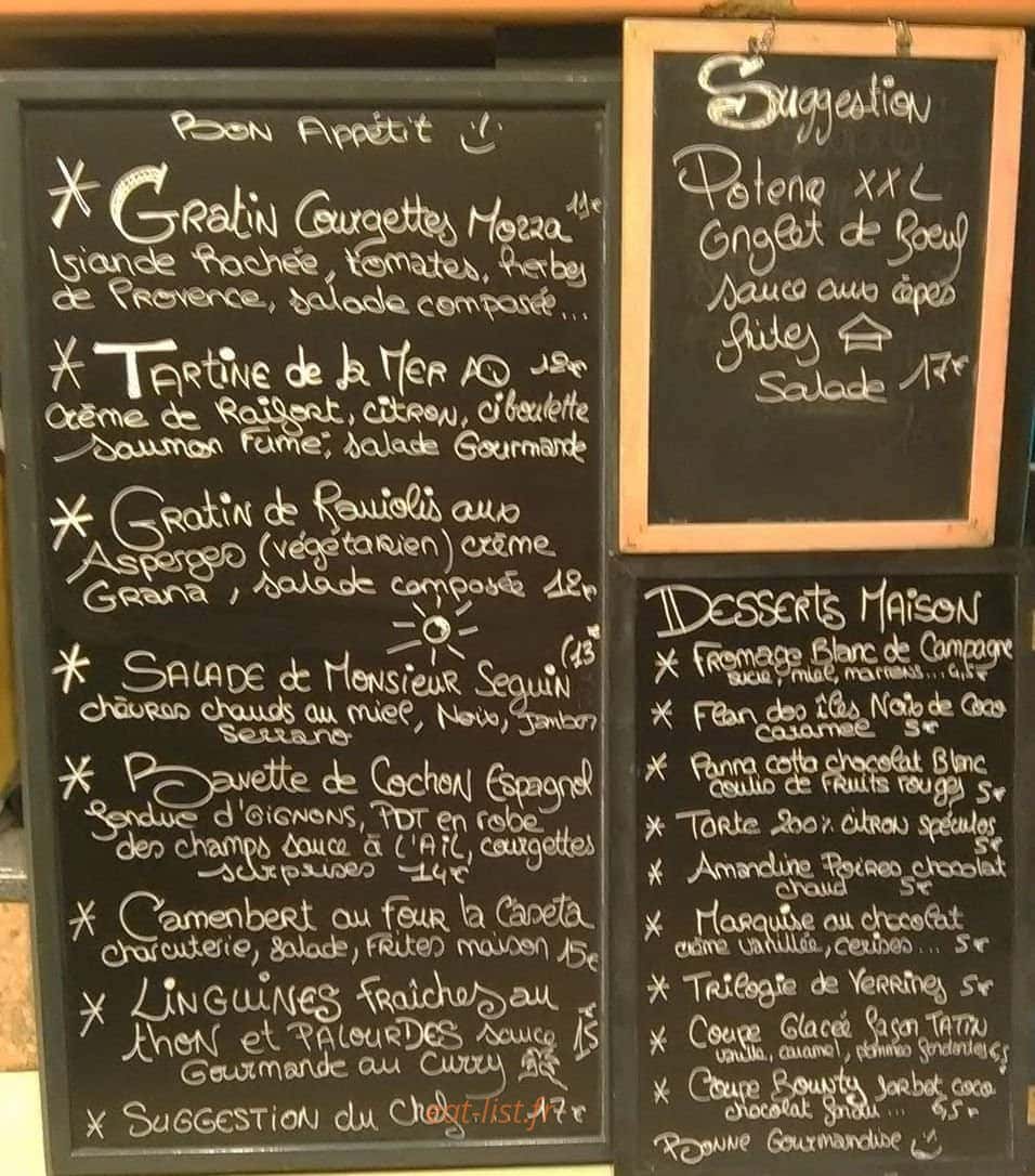 Bistro la Caseta — carte page 1
