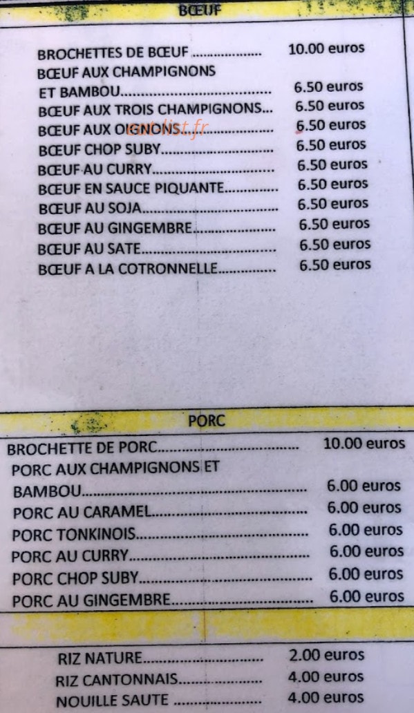 Le Saïgon — carte page 4