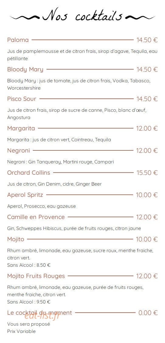 Camille en Provence — carte page 6