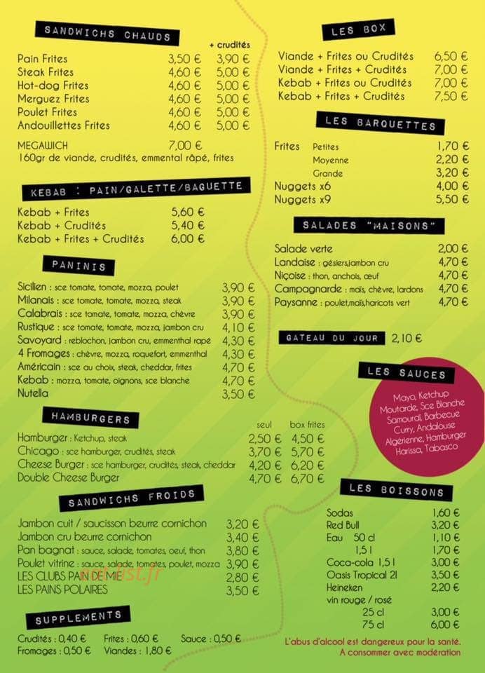 Croq Show — carte page 2