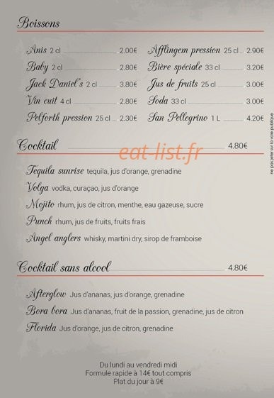 Diner's 66 — carte page 4