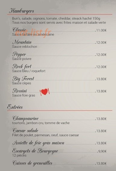 Diner's 66 — carte page 2