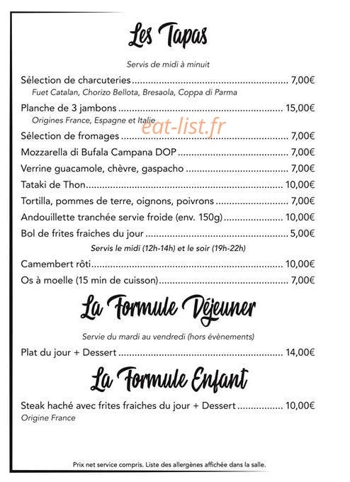 Jimmy n Drinks — carte page 1