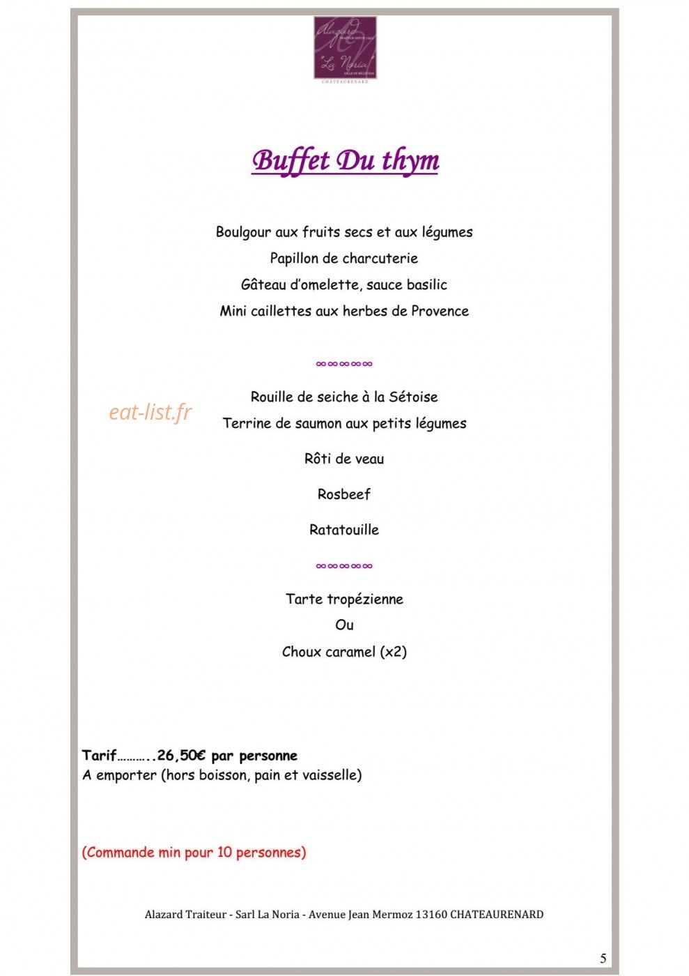 La noria — carte page 5