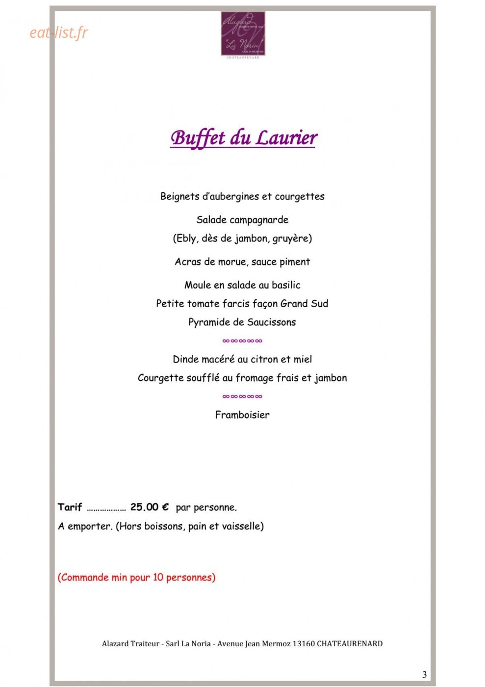 La noria — carte page 3