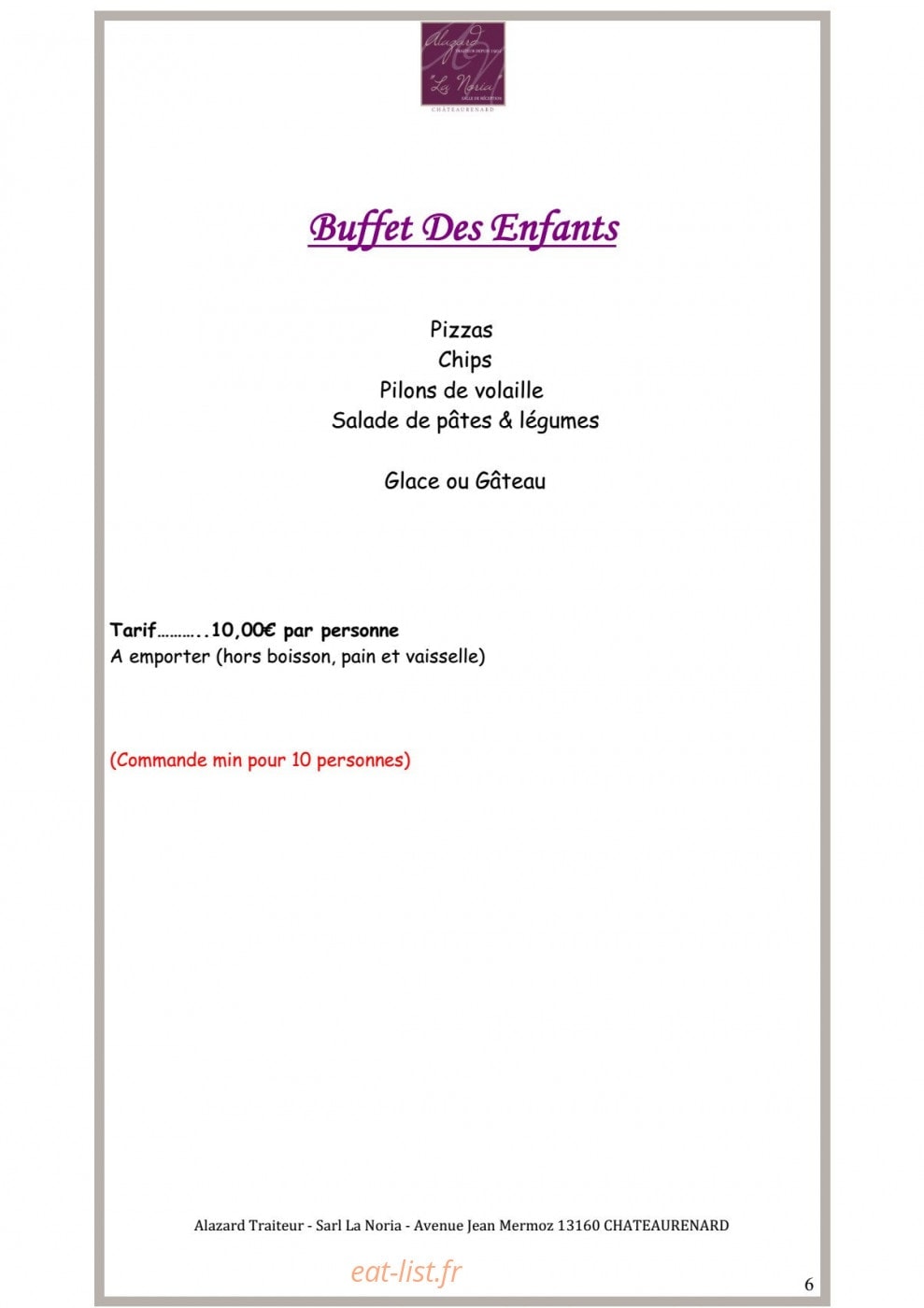 La noria — carte page 6