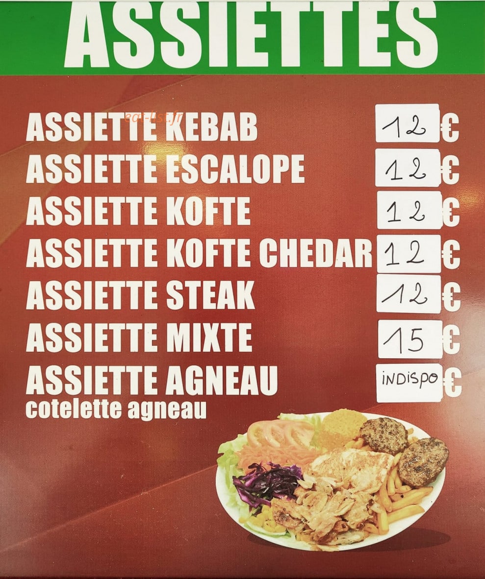 Mak Kebab — carte page 1