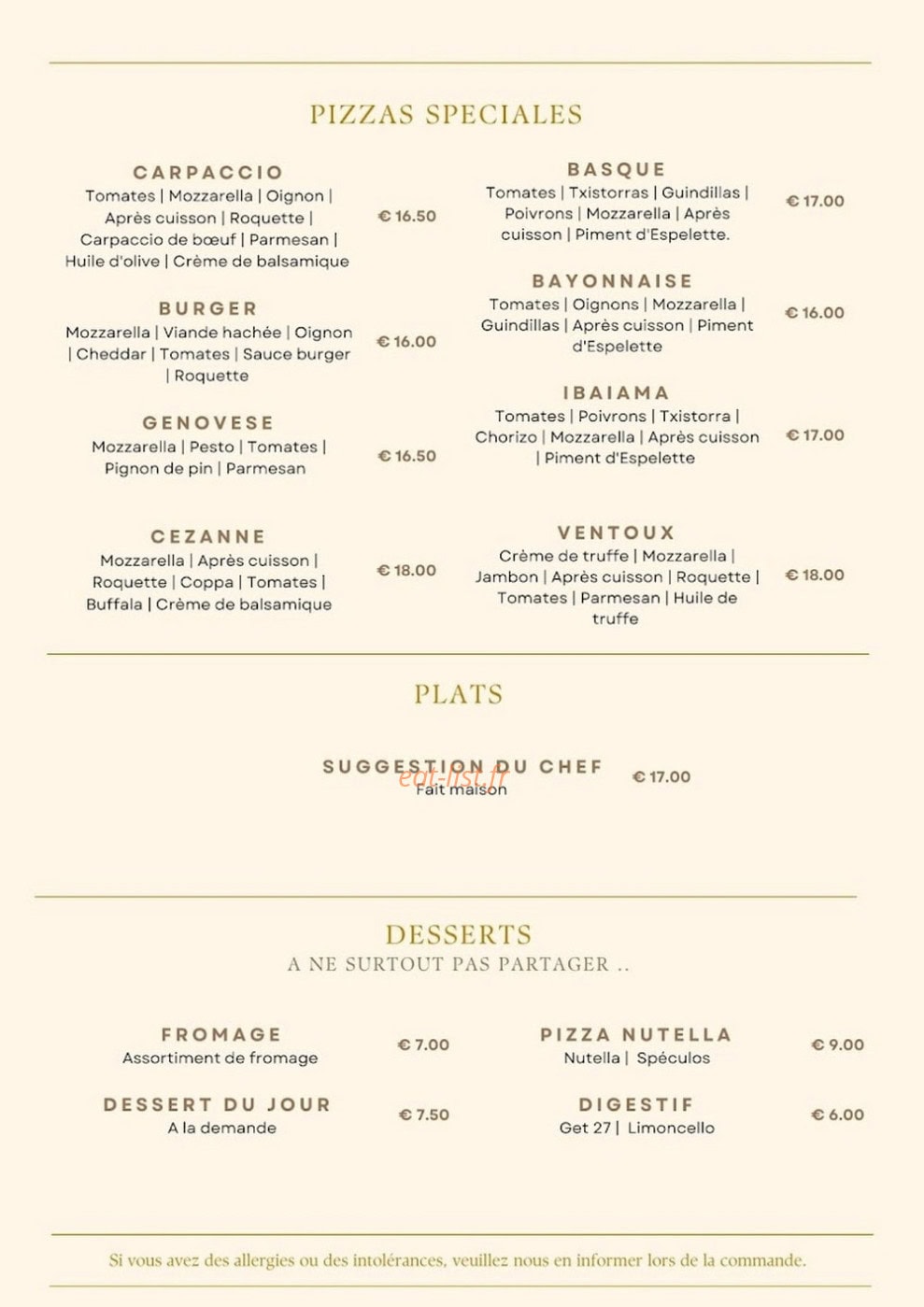 Mas Gourmand — carte page 2