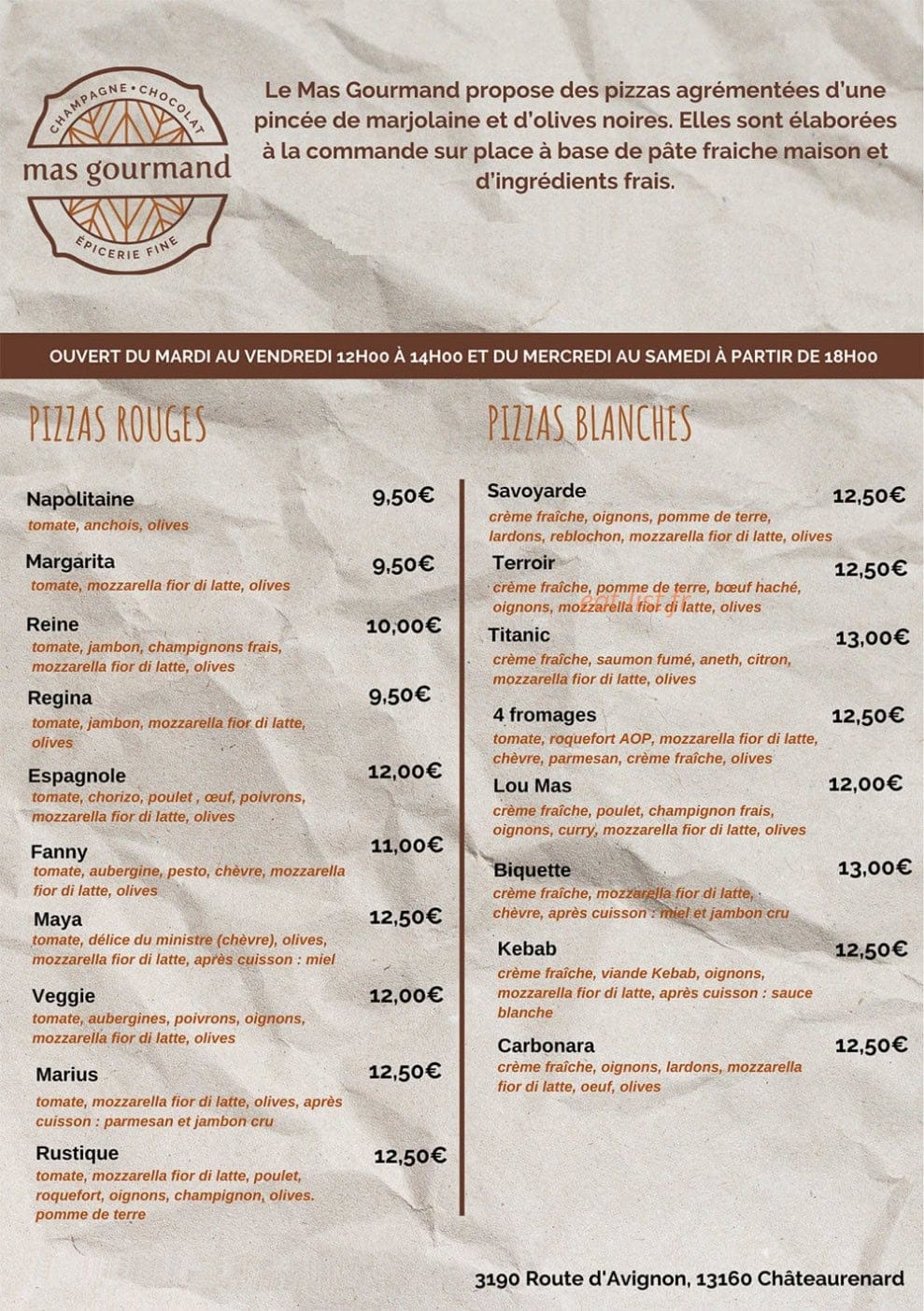 Mas Gourmand — carte page 4
