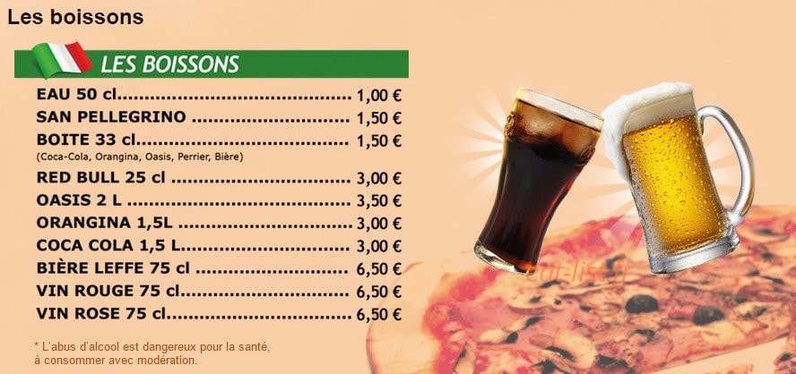 Pizza Pronto — carte page 3