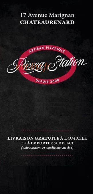 Pizza Station — carte page 1