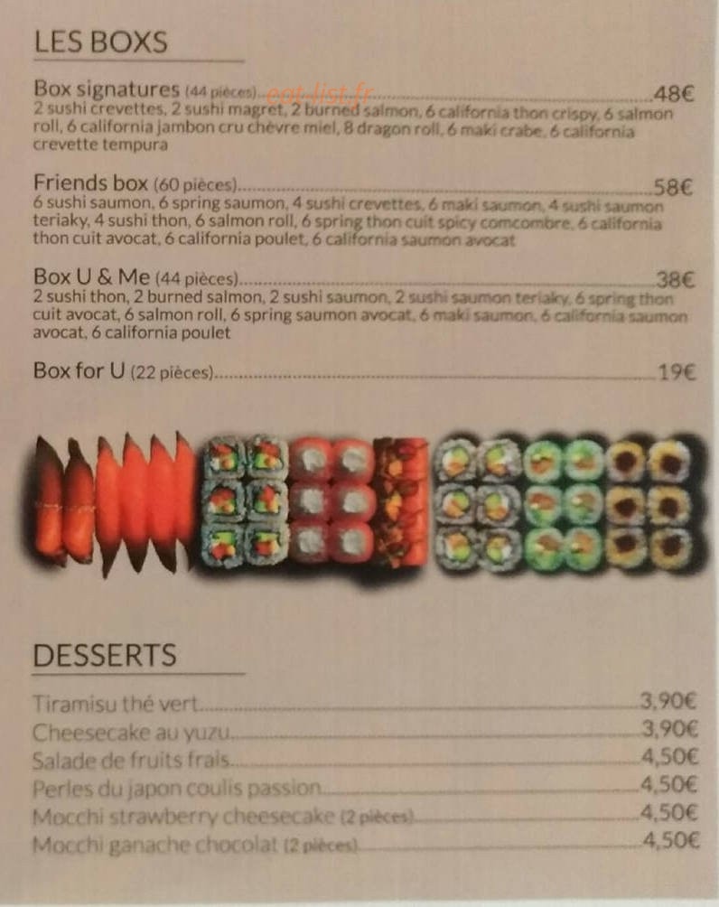 Sushi Spot — carte page 4