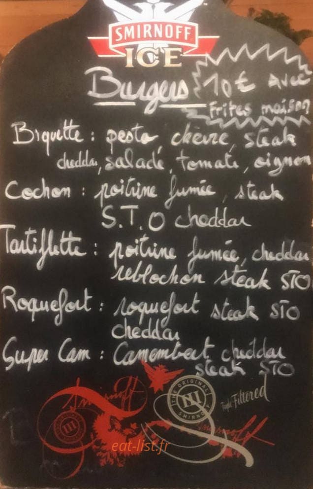 Triangle Social Food — carte page 1