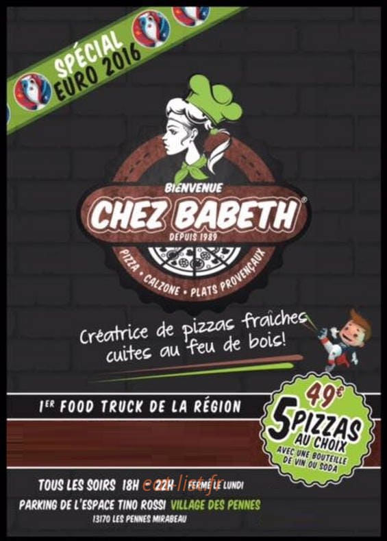 Chez Babeth — carte page 1