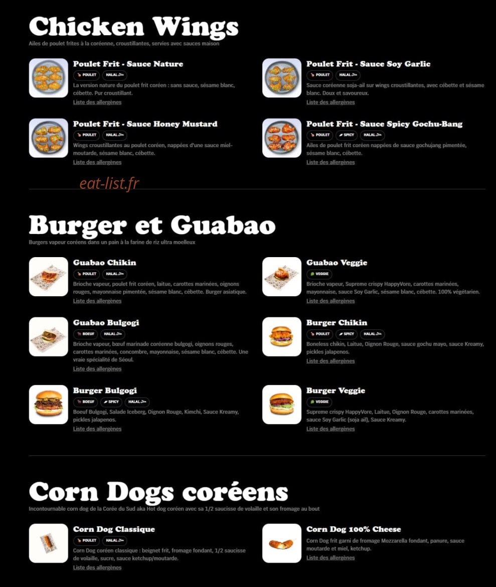 Chikin Bang — carte page 2