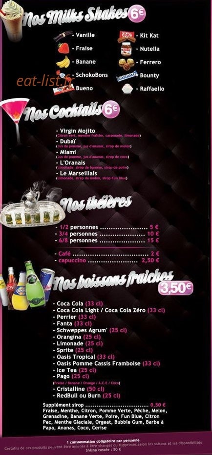 Dubaï Lounge — carte page 3