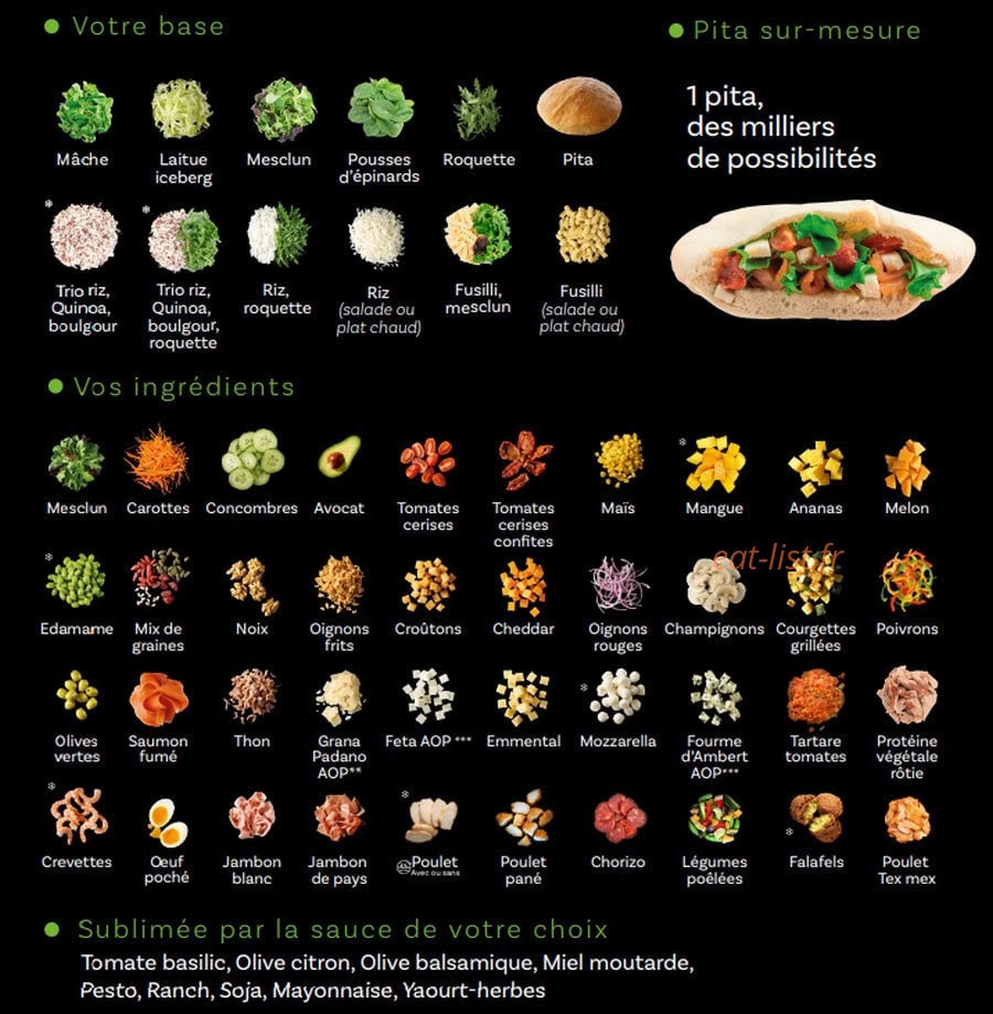 Eat Salad — carte page 9