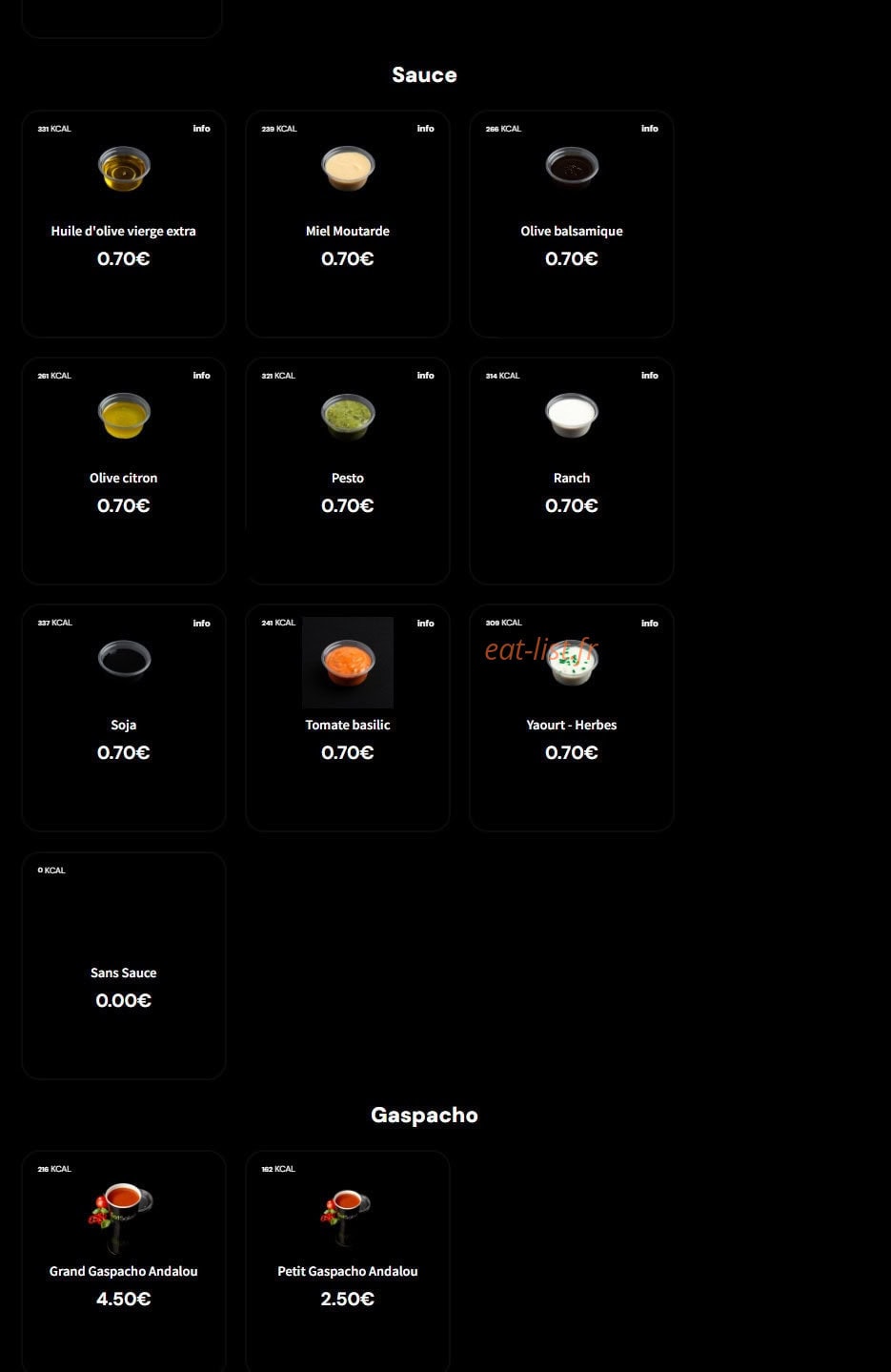 Eat Salad — carte page 2