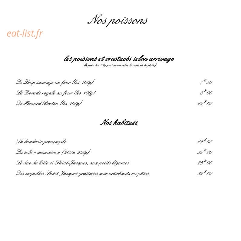 La Bonne Brise — carte page 2
