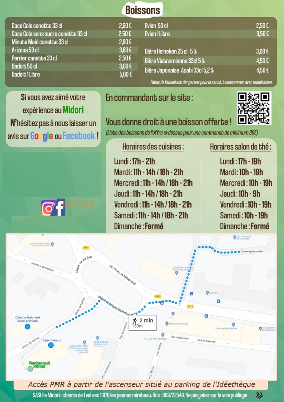 Le Midori — carte page 4