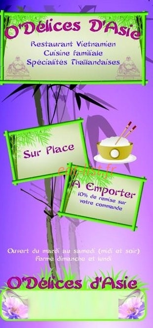 Carte et menu O' Delice d'Asie, Les Pennes Mirabeau